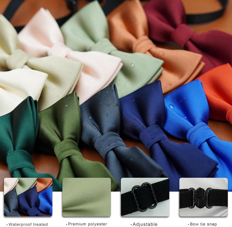 BEWDIO Adjustable Baby Boy Suspenders and Bow Tie, Pre-tied Kids Bowtie and Elastic Suspenders with 4 Strong Metal Clips - Image 3